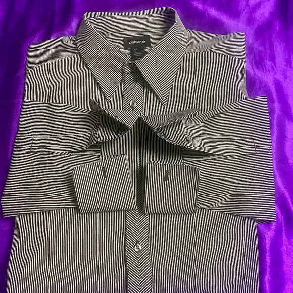 Claiborne Class Cuff Link Shirt Sz XL - Picture 1 of 10